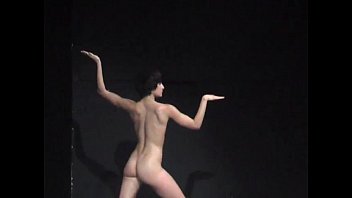 Naked dancers on stage
