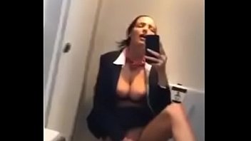 Stewardess masturbating