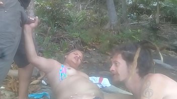 Orgasm on nude beach
